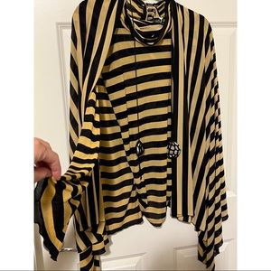 Vintage Jean Paul Gaultier striped cape top